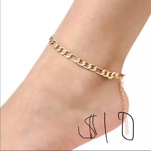 Silver ankle bracelet